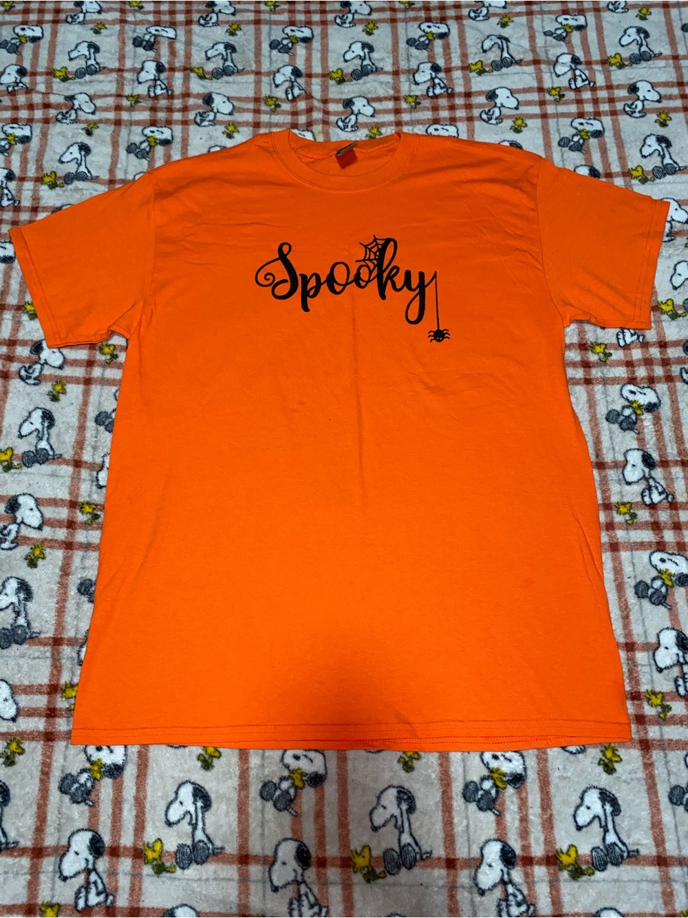 Spooky Vibrant Orange Graphic Tee